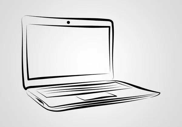Ilustracja nowoczesny laptop — Zdjęcie stockowe