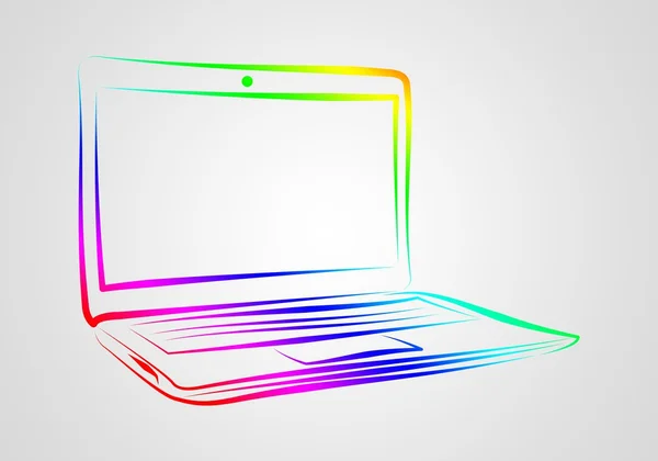 Modern laptop art illustration — Stock Photo, Image