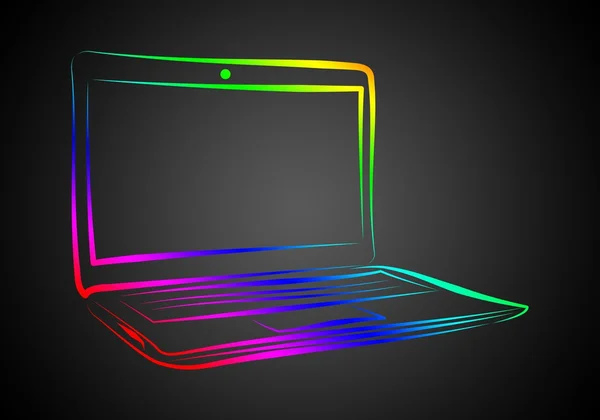 Современная иллюстрация ноутбука — стоковое фото