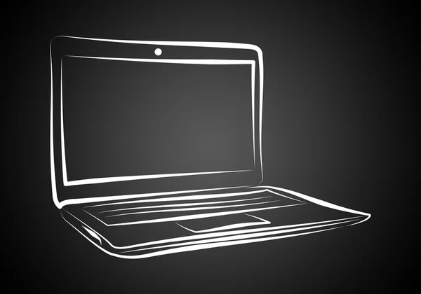 Modern laptop konst illustration — Stockfoto