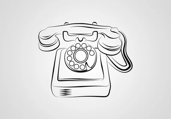 Retro teleohone ilustración de arte — Foto de Stock