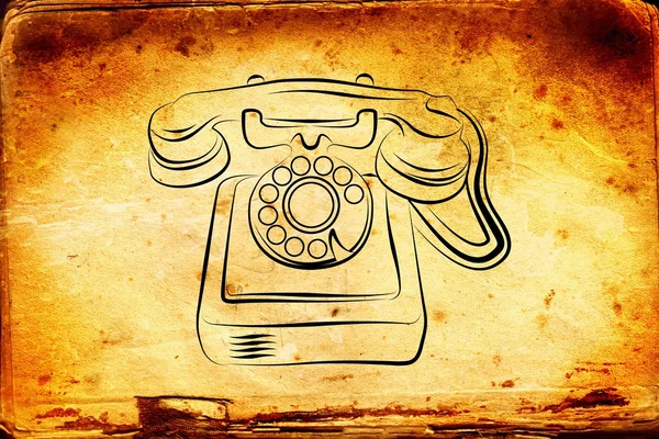 Retro teleohone ilustración de arte —  Fotos de Stock