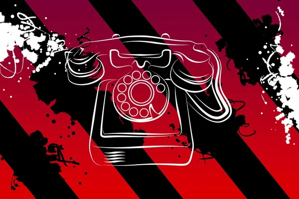 Ilustracja retro teleohone — Zdjęcie stockowe