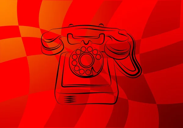 Retro teleohone ilustración de arte —  Fotos de Stock