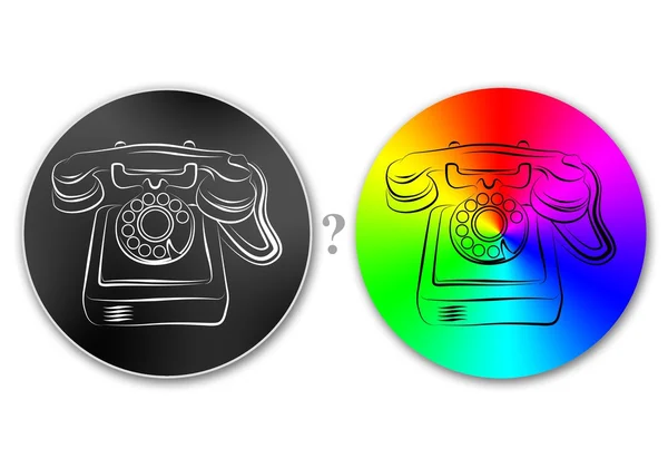 Retro teleohone art illustration — Stock Photo, Image