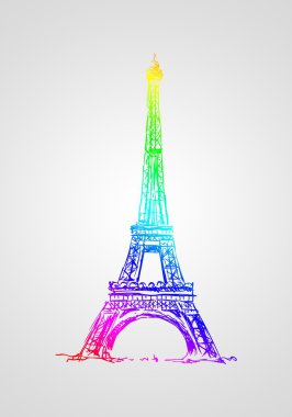 Eyfel Kulesi paris sanat illüstrasyon