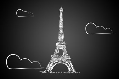 Eyfel Kulesi paris sanat illüstrasyon