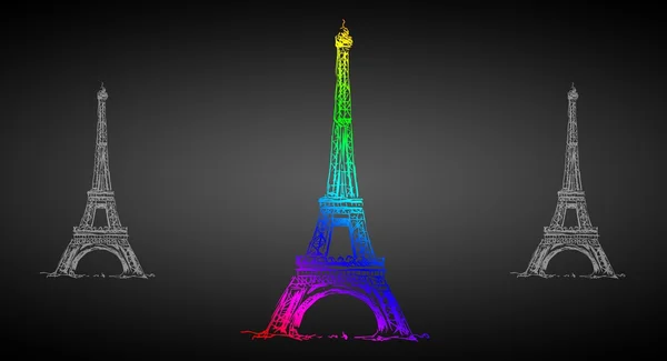 Eiffel tower paris kunst illustratie — Stockfoto