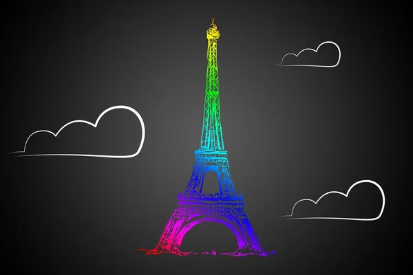 Torre Eiffel paris illustrazione artistica — Foto Stock