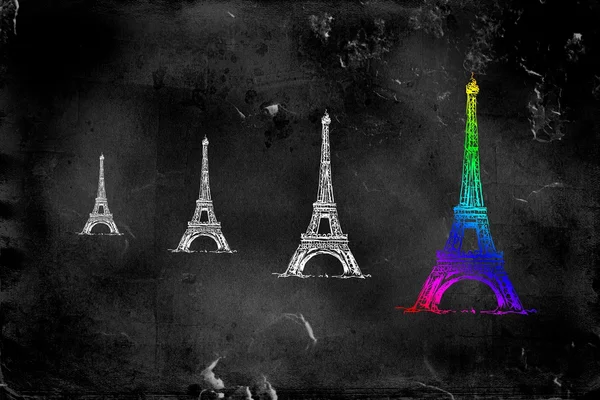 Torre Eiffel ilustración de arte paris — Foto de Stock