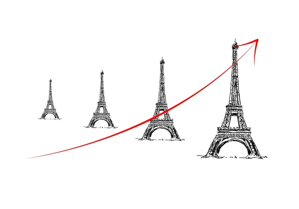 Tour Eiffel Paris illustration d'art — Photo