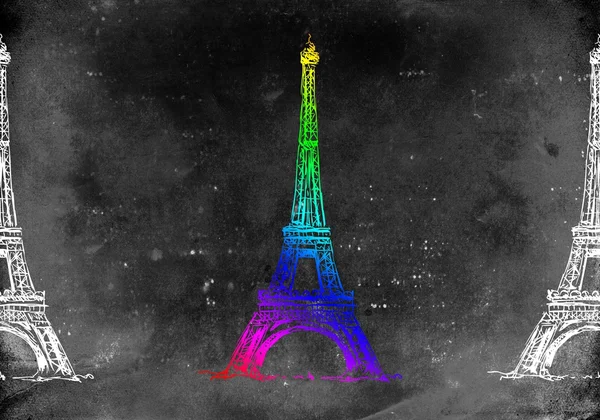 에펠 탑 파리 예술 그림 — 스톡 사진