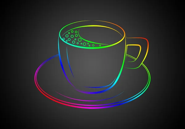 Coffee cup art illustration — Stock Photo, Image