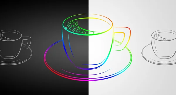 Coffee cup art illustration — Stock Photo, Image