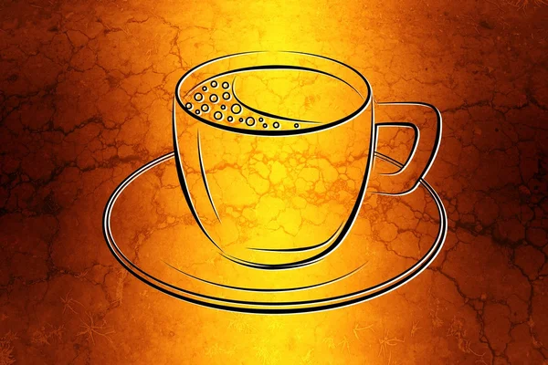 Кавова чашка мистецтва ілюстрація — стокове фото