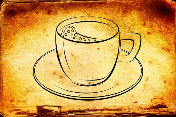 Koffiekopje kunst illustratie — Stockfoto