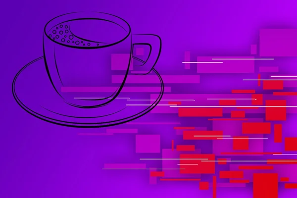 Kaffekopp konst illustration — Stockfoto