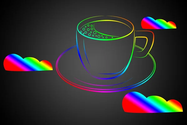 Tasse à café illustration d'art — Photo
