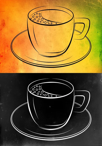 Kaffekopp konst illustration — Stockfoto