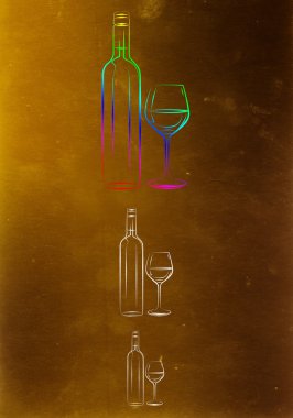 Şarap sanat illüstrasyon