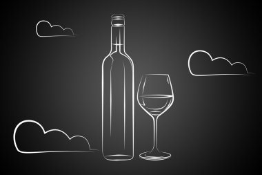 Şarap sanat illüstrasyon