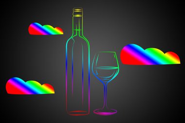 Şarap sanat illüstrasyon