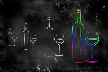 Şarap sanat illüstrasyon