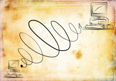 Eski bilgisayar sanat illüstrasyon