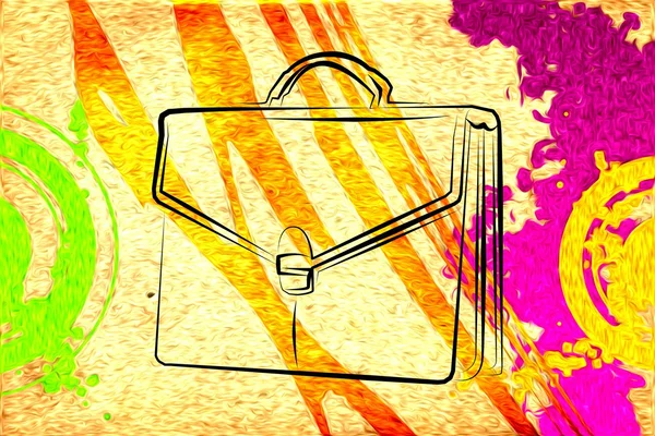 Briefcase art illustration — Stock Photo, Image