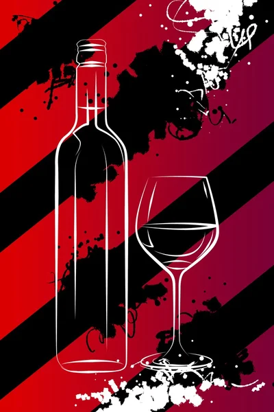 Ilustración arte del vino — Foto de Stock