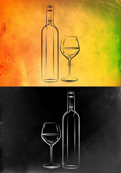 Ilustración arte del vino —  Fotos de Stock