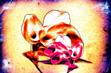 soyut çiçek Yağlıboya Resim