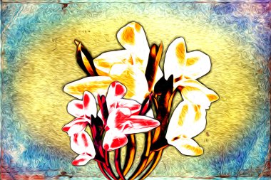 soyut çiçek Yağlıboya Resim