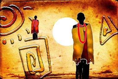 Afrika retro vintage tarzı