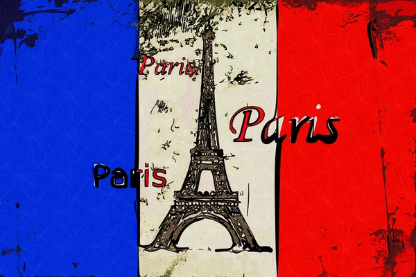 Paris art design illustration — Stockfoto
