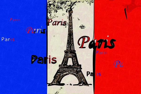 Paris Kunst-Design-Illustration — Stockfoto