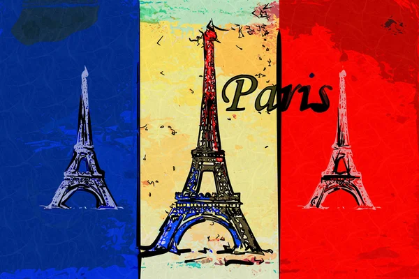 Ilustração de design de arte de Paris — Fotografia de Stock