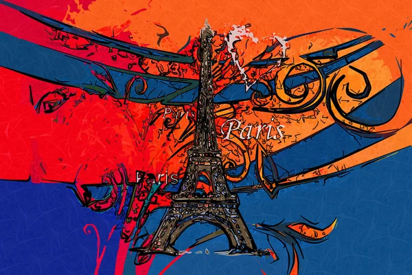 Paris art design illustration — Stockfoto