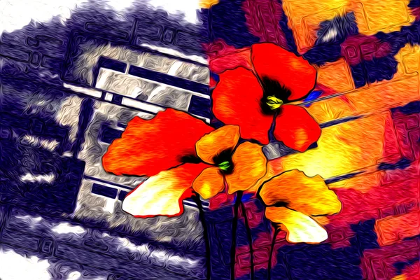 Αφηρημένη Λουλουδι Κρινος — Φωτογραφία Αρχείου