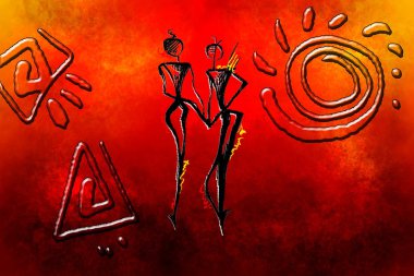 Afrika retro vintage tarzı