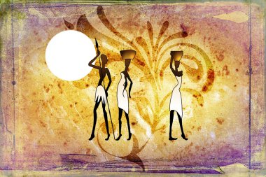 Afrika retro vintage tarzı