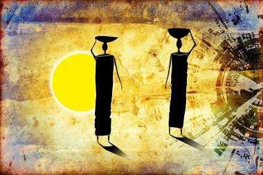 Afrika retro vintage tarzı