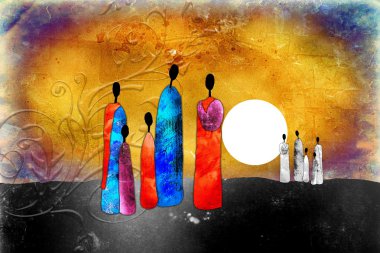 Afrika retro vintage tarzı