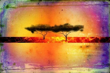 Afrika retro vintage tarzı