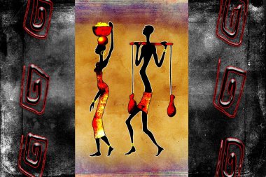 Afrika retro vintage tarzı