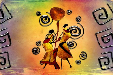 Afrika retro vintage tarzı