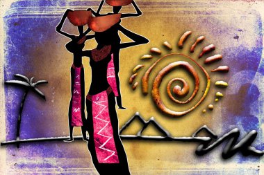 Afrika retro vintage tarzı