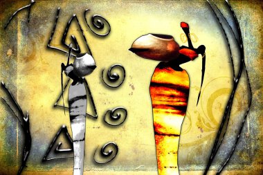 Afrika retro vintage tarzı