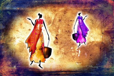 Afrika retro vintage tarzı