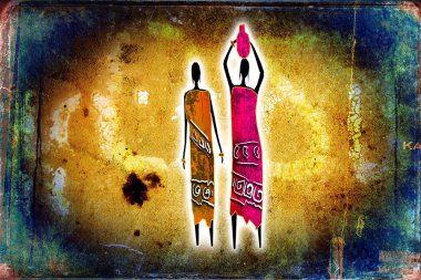 Afrika retro vintage tarzı